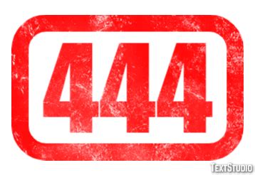 444 Text Effect and Logo Design Number