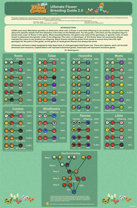 ACNH Flower Breeding Guide | Animal crossing, Animal crossing flowers