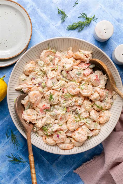Easy Seafood Salad Recipe (with Creamy Dressing) | Healthy Little Peach