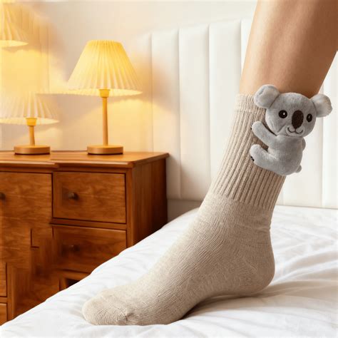 Animal Socks, 3D Knit Animal Socks Cute Plush Animals Hug Sock for