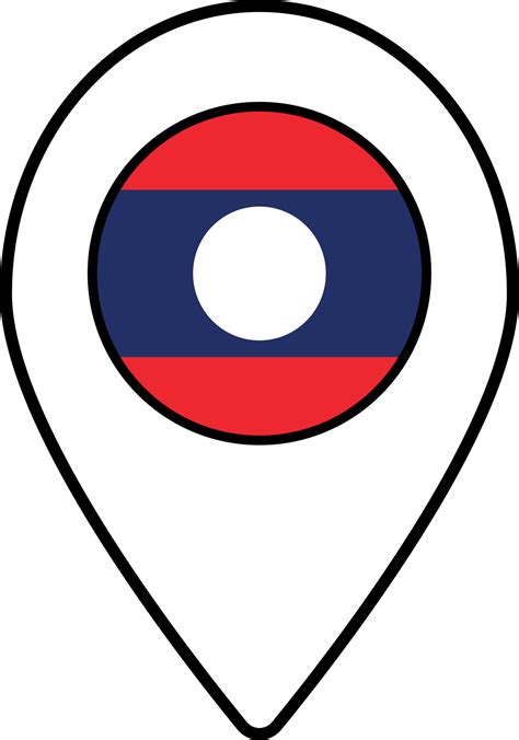 Laos flag map pin navigation icon. 21167578 PNG
