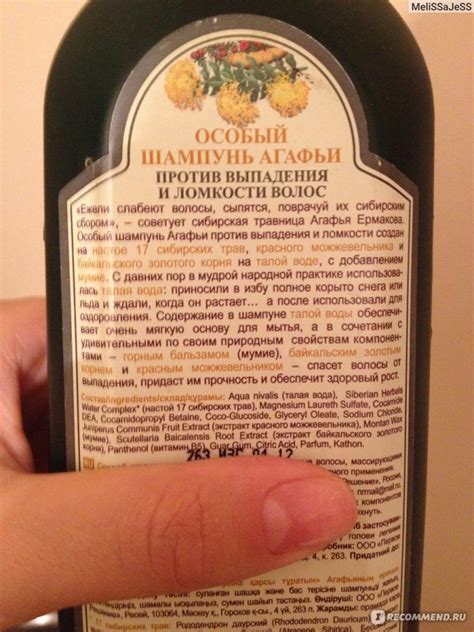 Особый шампунь Агафьи против ломкости и выпадения волос Рецепты бабушки ...