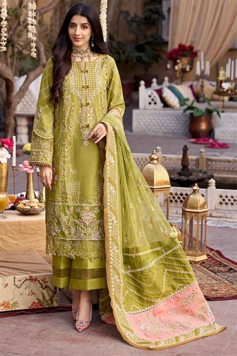 parrot green embellished kameez trousers pakistani eid dress party