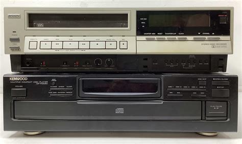 Lot - (2pc) Jensen VHS VCR & Kenwood DP-R3060 CD Player