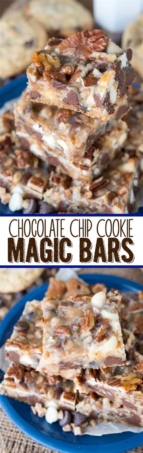 Chocolate Chip Cookie Magic Bars - Crazy for Crust