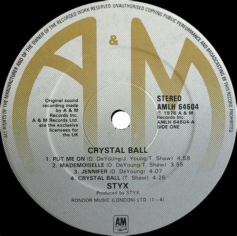 1976 Crystal Ball - Styx - Rockronología