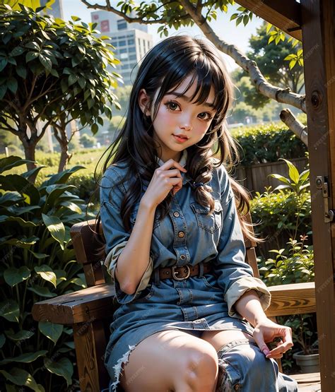 Premium Photo | Cute Asian girl Adorable asian kid smiling Concept art