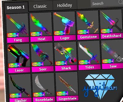 💎ROBLOX💎 ALL Chroma Godly Knifes & Guns MM2 Murder Mystery 2 In-Game ...