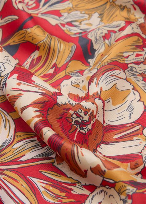 Floral satin scarf - Women | MANGO Singapore