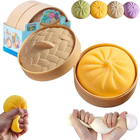 amazoncom giant dumpling squishy jumbo rainbow dumpling stress ball
