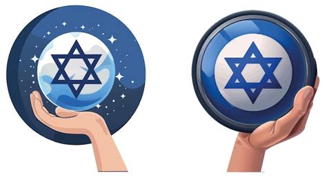 Premium Vector | Israel flag in hand round icon
