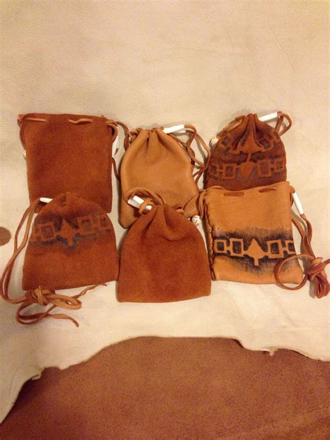 My Leather pouches I made from deer hide | Leather pouch, Deer hide ...