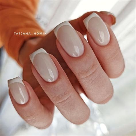 Французский маникюр | French tip acrylic nails, Fashion nails, Nail designs