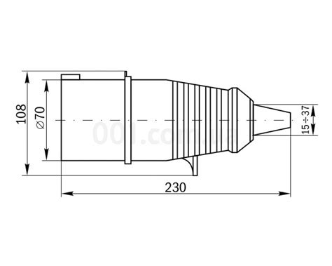 Вилка ССИ-034 переносная 3P+PE 63А 380В IP54 IEK (PSR02-063-4) купить в ...