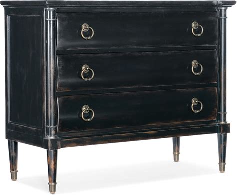 Charleston Three Drawer Chest Armoire Base In Black by Hooker