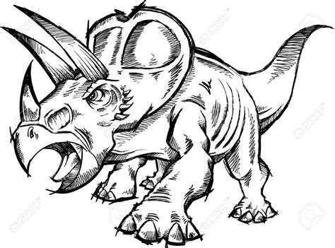 Triceratops Drawing at GetDrawings | Free download