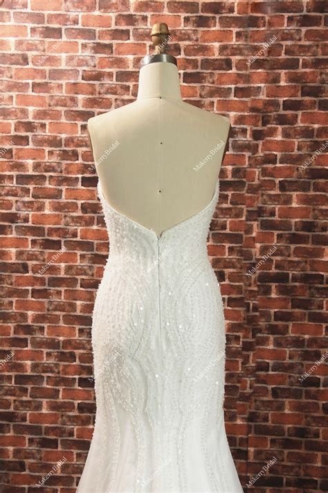 Luxurious Mermaid-inspired beaded wedding gown – MakerryBridal