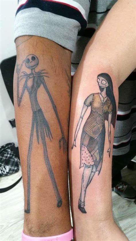 Jack Skellington And Sally Tattoos