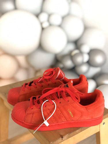 Женские кеды Adidas Superstar Red красный демисезонные повседневные ...