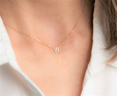 initial necklace personalized  necklace letter necklace gold