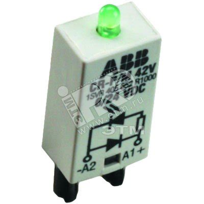 Диод и светодиод зеленый CR-P/M-42V 6-24B DC для реле CR-P CR-M артикул ...