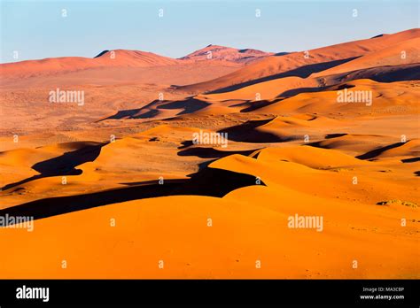 Sossusvlei, Namib desert, sand dunes during the golden hour. Namibia ...