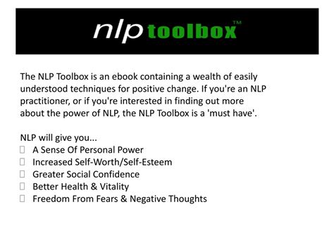 PPT - Introducing NLP Neuro Linguistic Programming PowerPoint
