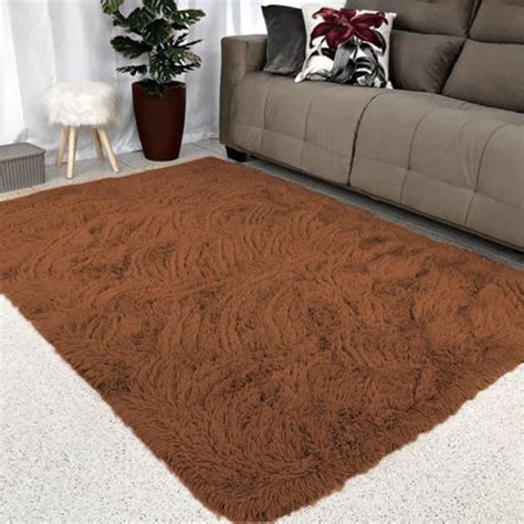 Tapete De Pelo Para Sala - Tapete Para Sala Confortavél De Pêlo Alto 2,00m X 1,40m Várias Cores ...