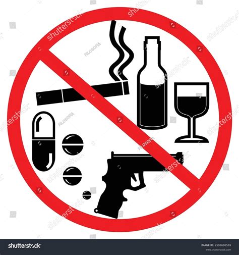 notice  smoking  drugs  stock vector royalty