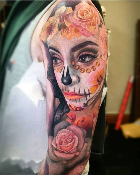 Day of The Dead Girl Tattoo by Lisa Scrimgeour