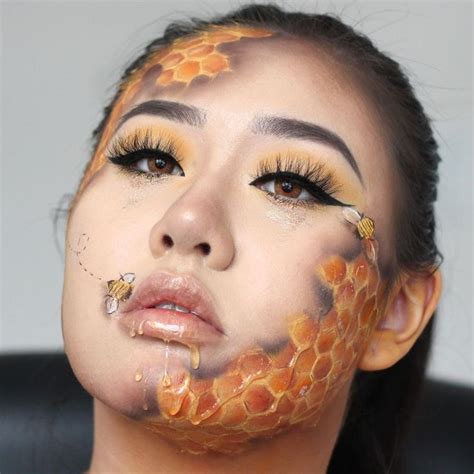 Bee makeup look | Cool halloween makeup, Bee makeup, Halloween makeup