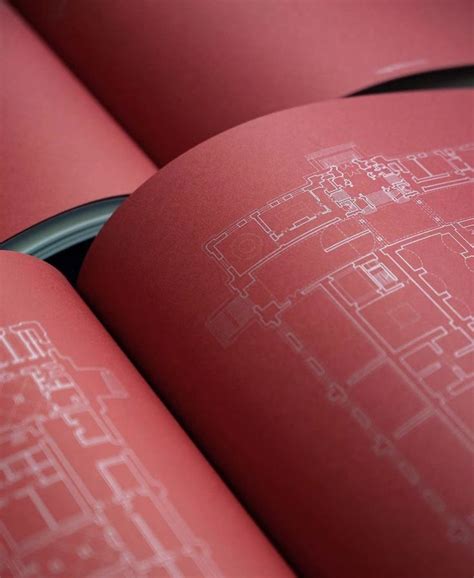 Architectural Brief - Plans Printer with silver Ink on red Matte Paper ...