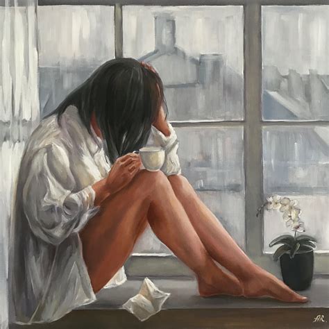 Gloomy Morning von Anna Reznikova (2020): Malerei Acryl, Öl auf