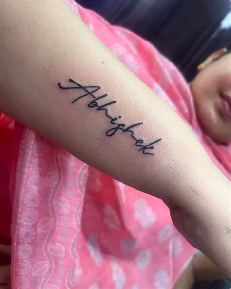 Abhishek name tattoo | Name tattoo on finger, Name tattoo on hand, Name ...