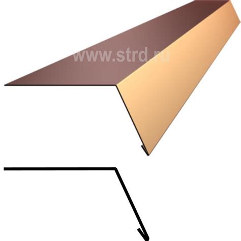 Карнизная планка металлическая S1 55*60*10, п/э 2000мм код товара ...