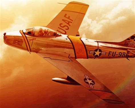Jet Fighter F86 Sabre - 5D Diamond Paintings - DiamondPaintings.SHOP