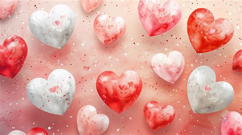 Watercolor Valentine Hearts Free Stock Photo - Public Domain Pictures