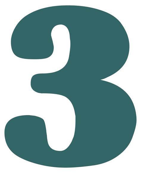 Extra Large Printable Number 3 | Large printable numbers, Large ...