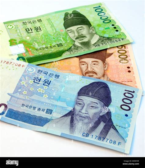 south korean won currency  res stock photography  images alamy