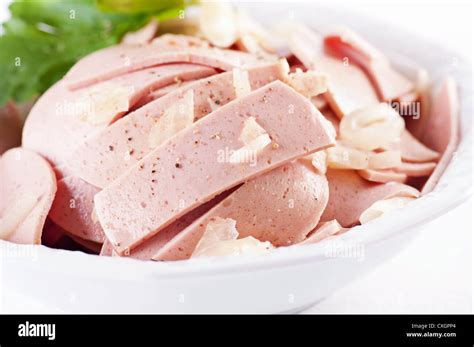 bavarian sausage salad Stock Photo - Alamy