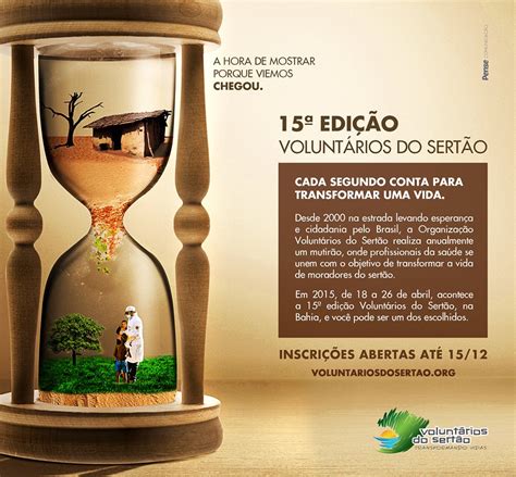 Voluntarios Do Sertao - Estão abertas as inscrições para 15ª edição dos Voluntários do Sertão ...