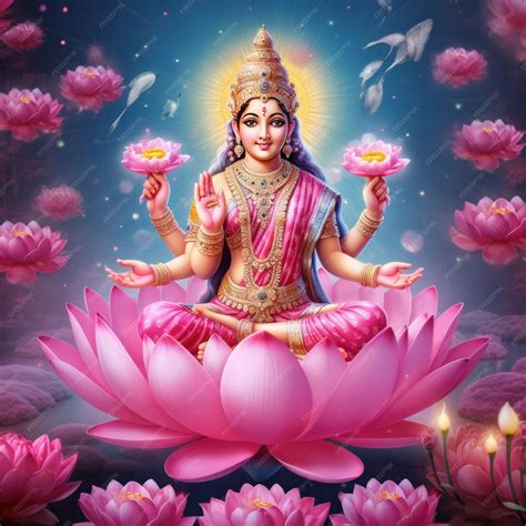 Premium Photo | Hindu Goddess Lakshmi the goddess of wealth generative AI