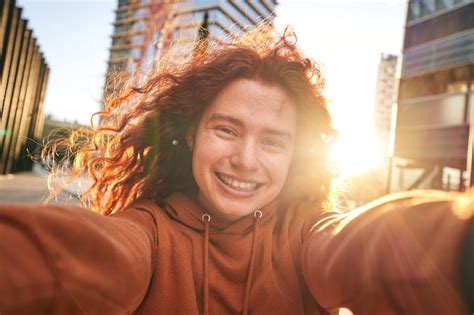 premium photo nonbinary gender person poses cheerfully photo