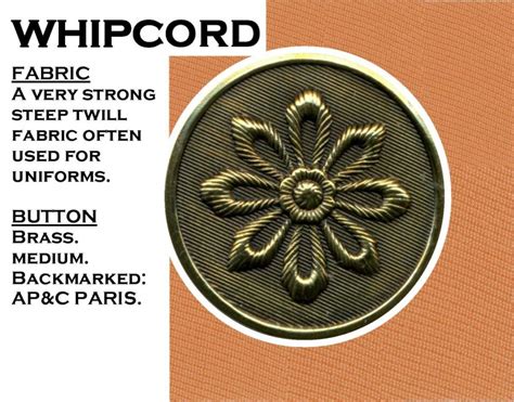 Imitating Fabric–WHIPCORD 1 – Western Regional Button Association