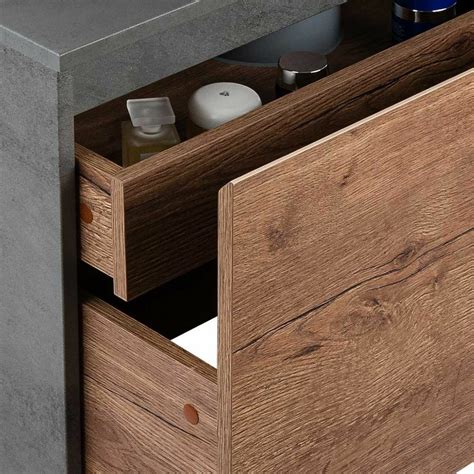 Тумба под накладную раковину Vincea Mesa 60, T.Oak + Beton купить в ...