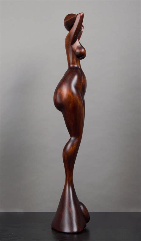 Wooden hand-carved sculpture Naked lady - Etsy Polska | Sculpture