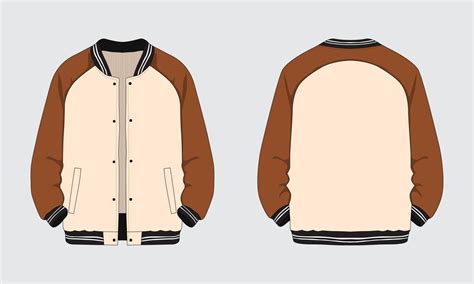 Varsity Jacket Mockup Vector Art, Icons, and Graphics for Free Download
