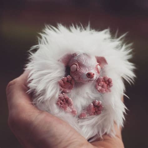 Ежик-альбинос. Автор: Katyushka Dolls. | Fantasy art dolls, Art dolls ...