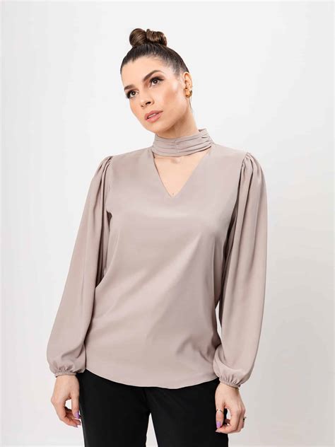 blusa Agnes nude – AERREE