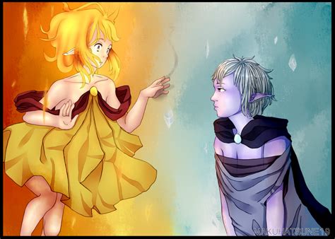 Fire and ice [Redraw] by MakuHatsune19 on DeviantArt